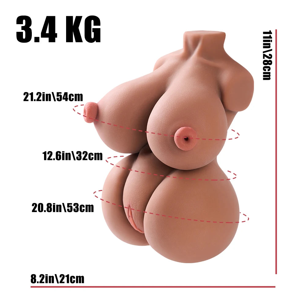 Image of Tan Lucy: Fantasy Torso Perfect Tits Realistic Sex Doll